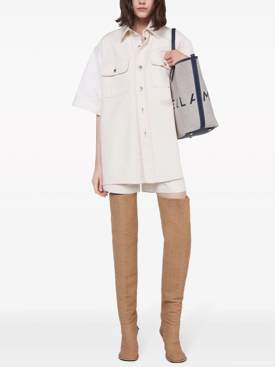 Cheap Stella shirt Utility McCartney short-sleeved Women denim 0818